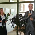 Parodos sudarytoja Rimantė Tamoliūnienė ir prof. Stanislovas Sajauskas