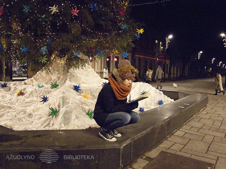 Flashmob'o Laisvės alėjoje akimirka 