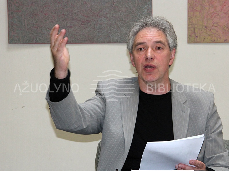 Aktorius Aleksandras Rubinovas skaitė D. Čepauskaitės pjesės „Duobė“ ištraukas