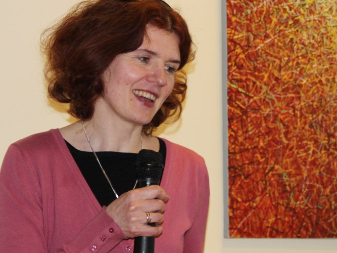 Svečius sveikino poetė Erika Drungytė