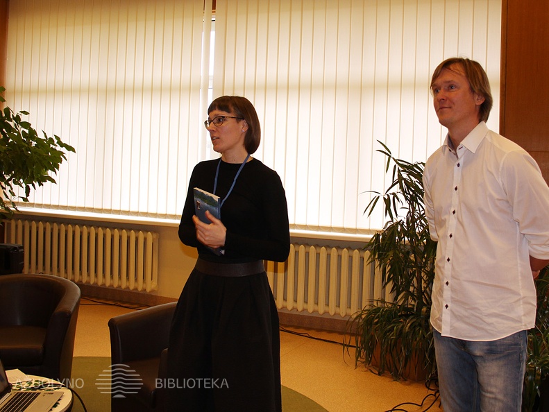 Renginio kuratorė Julija Genienė ir keliautojas Saulius Norkevičius