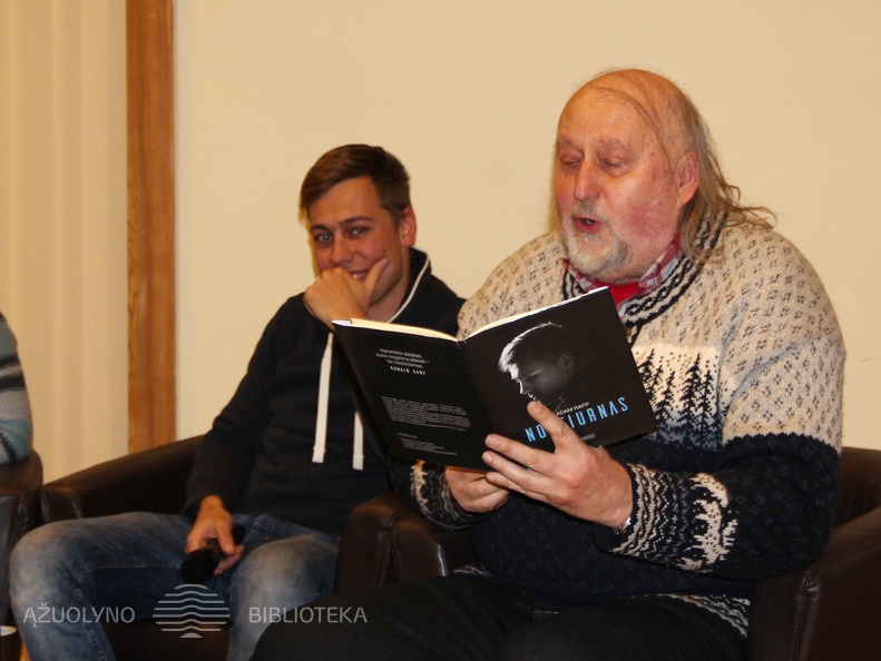 Režisierius Gytis Padegimas ir aktorius Dovydas Stončius